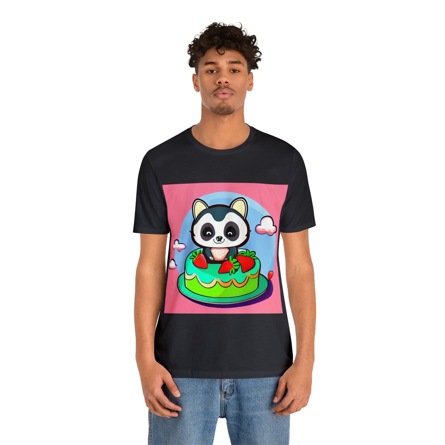 Raccoon Strawberry short cake