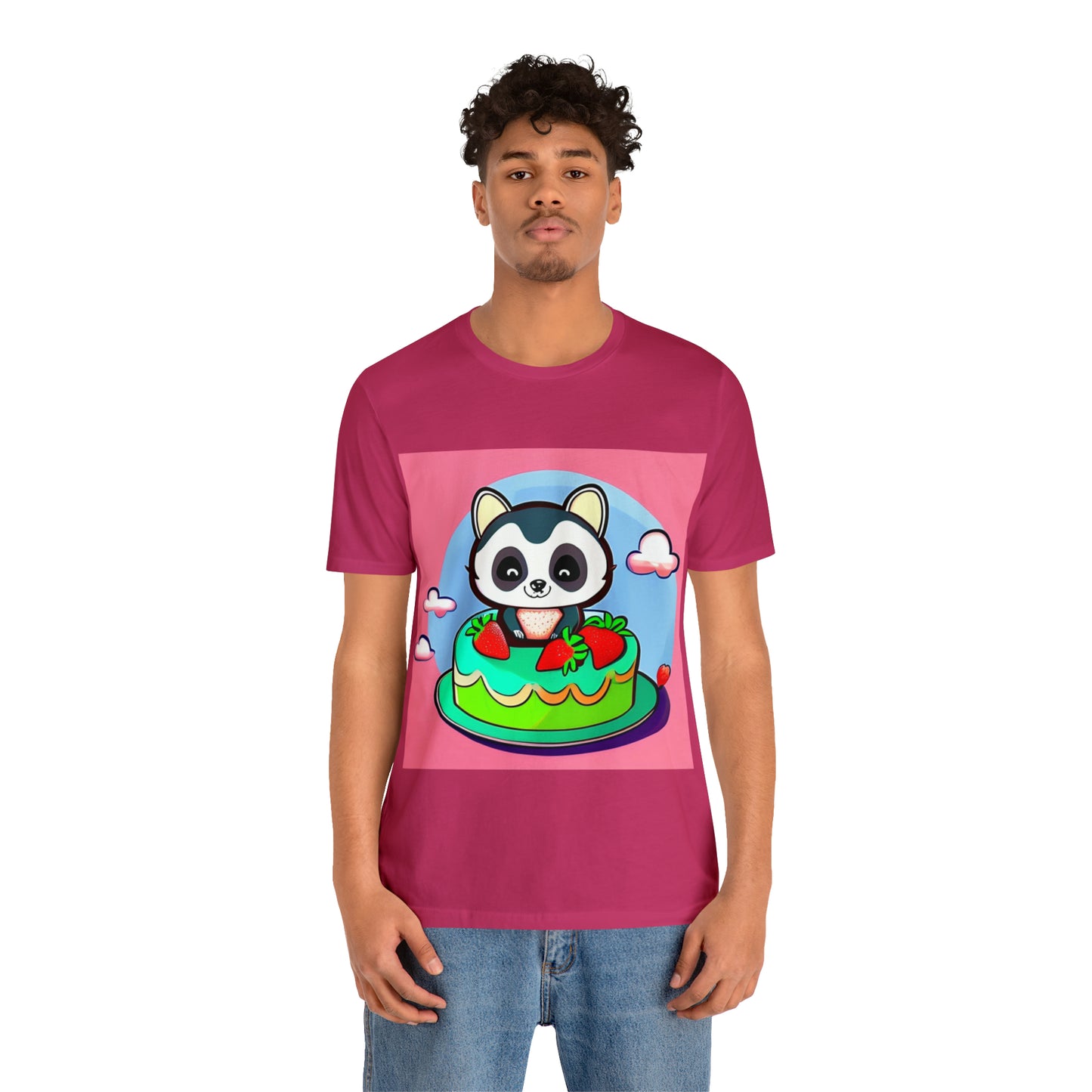 Raccoon Strawberry short cake