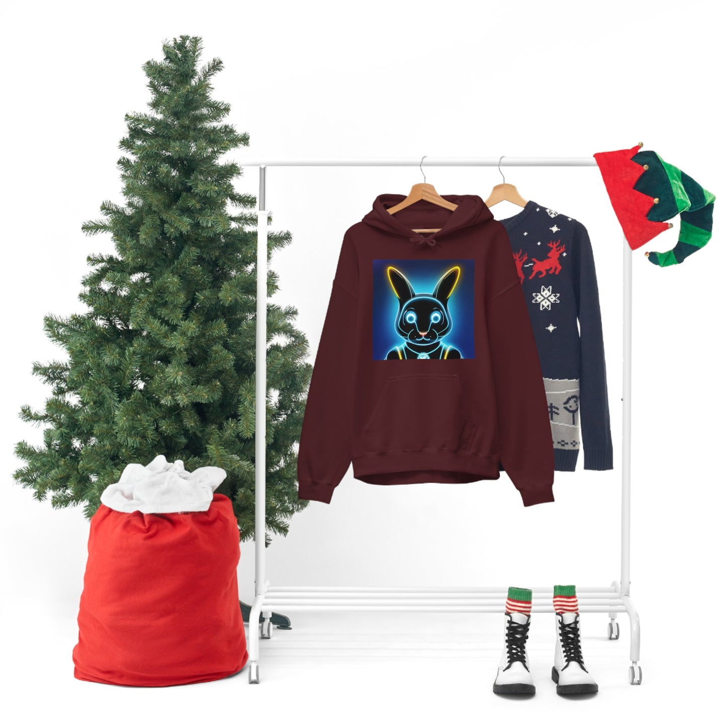 Light show Rabbit Hooded Sweatshirt