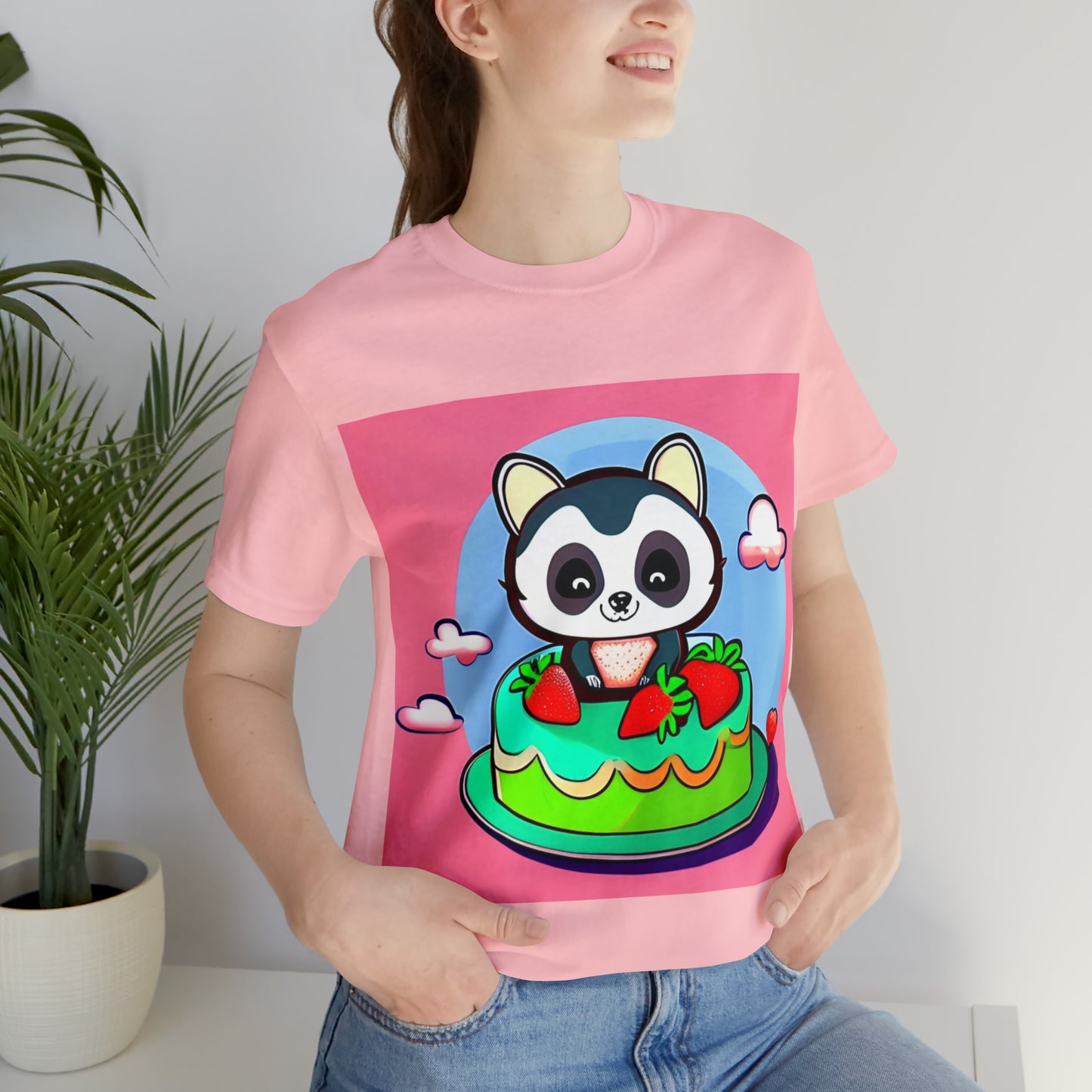 Raccoon Strawberry short cake