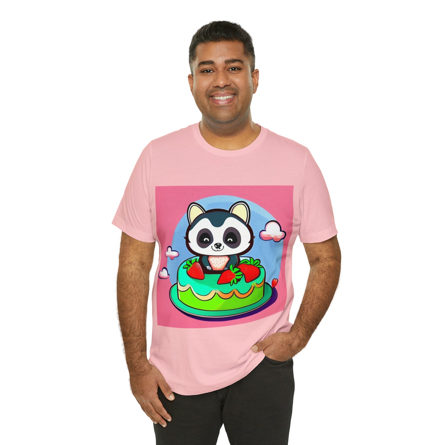 Raccoon Strawberry short cake