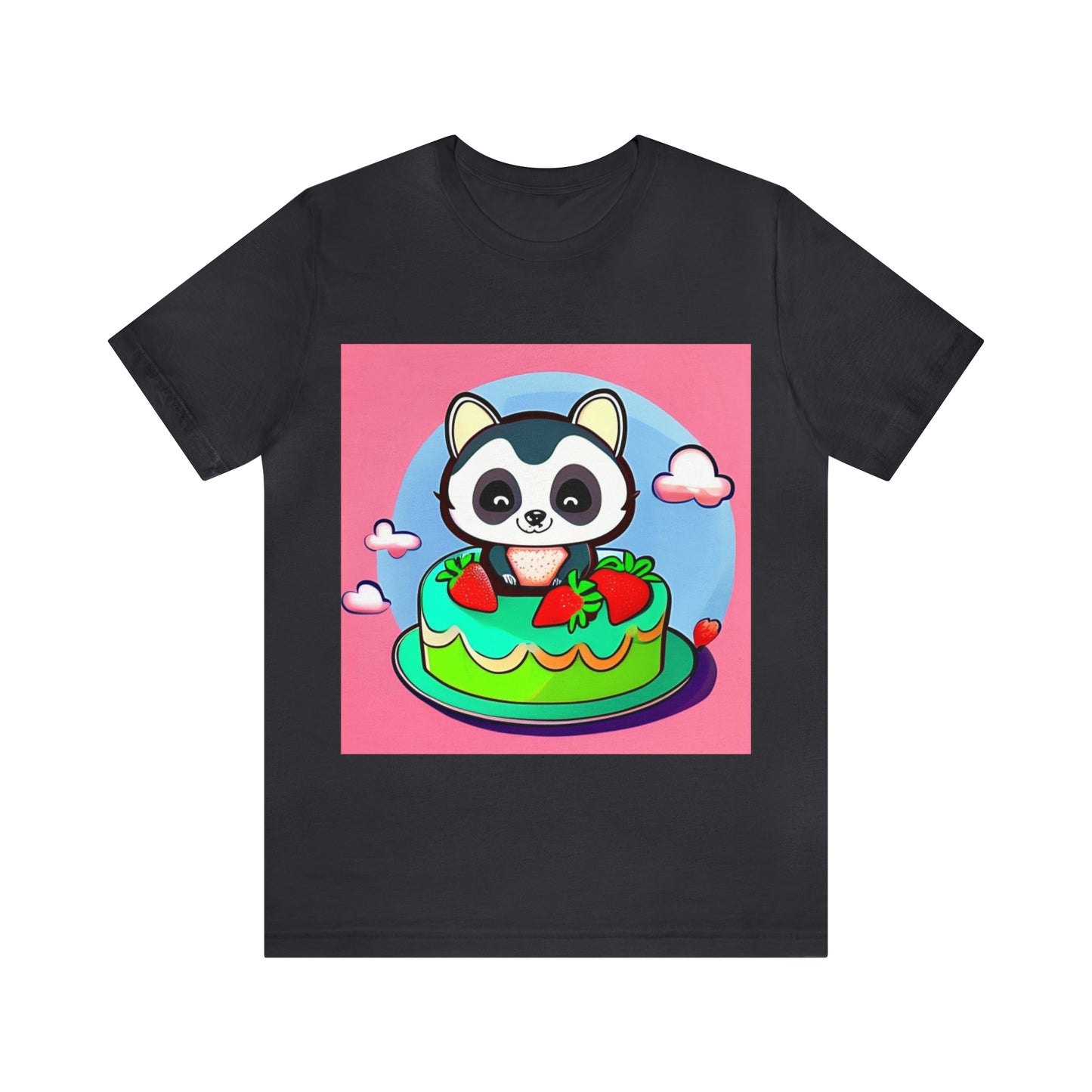 Raccoon Strawberry short cake