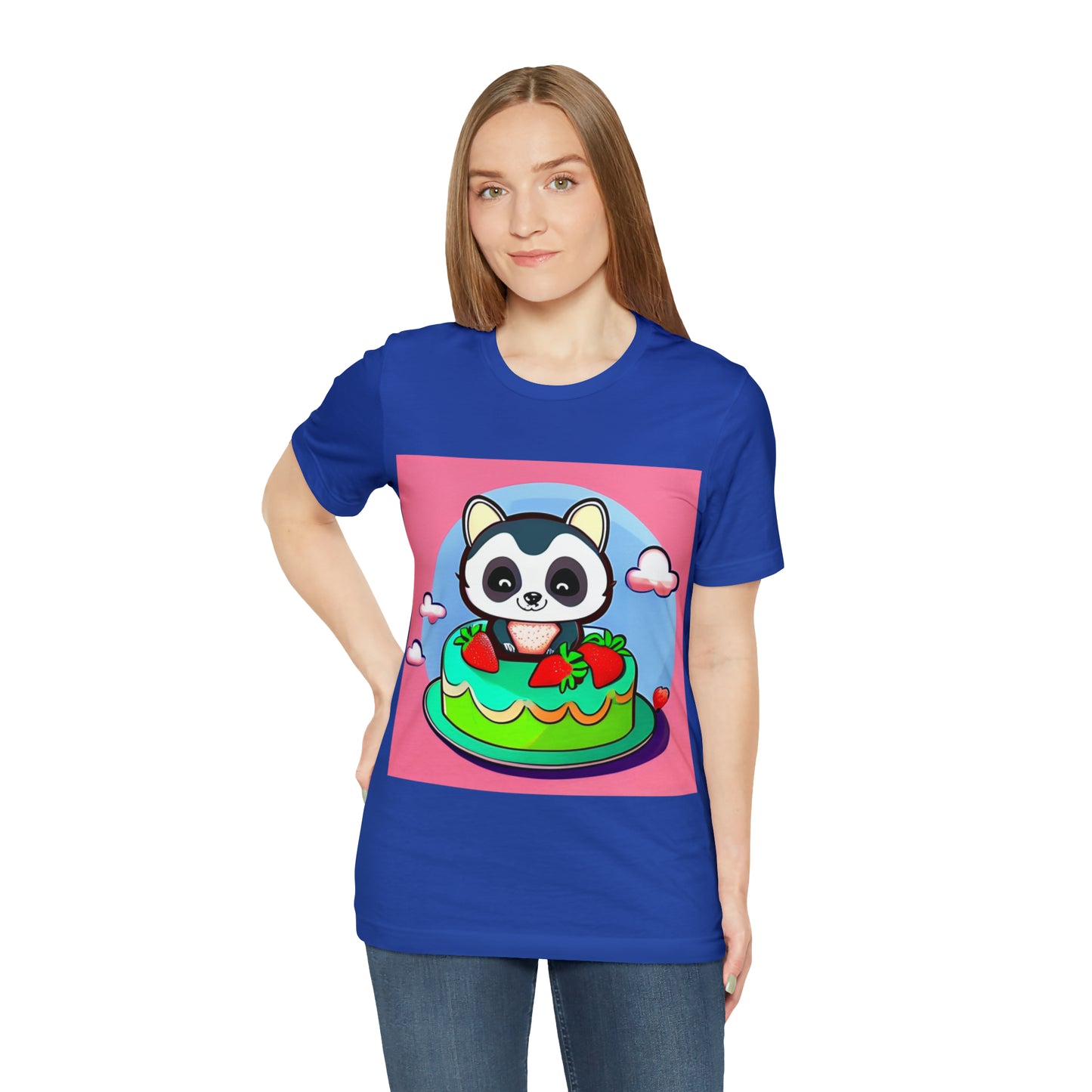 Raccoon Strawberry short cake