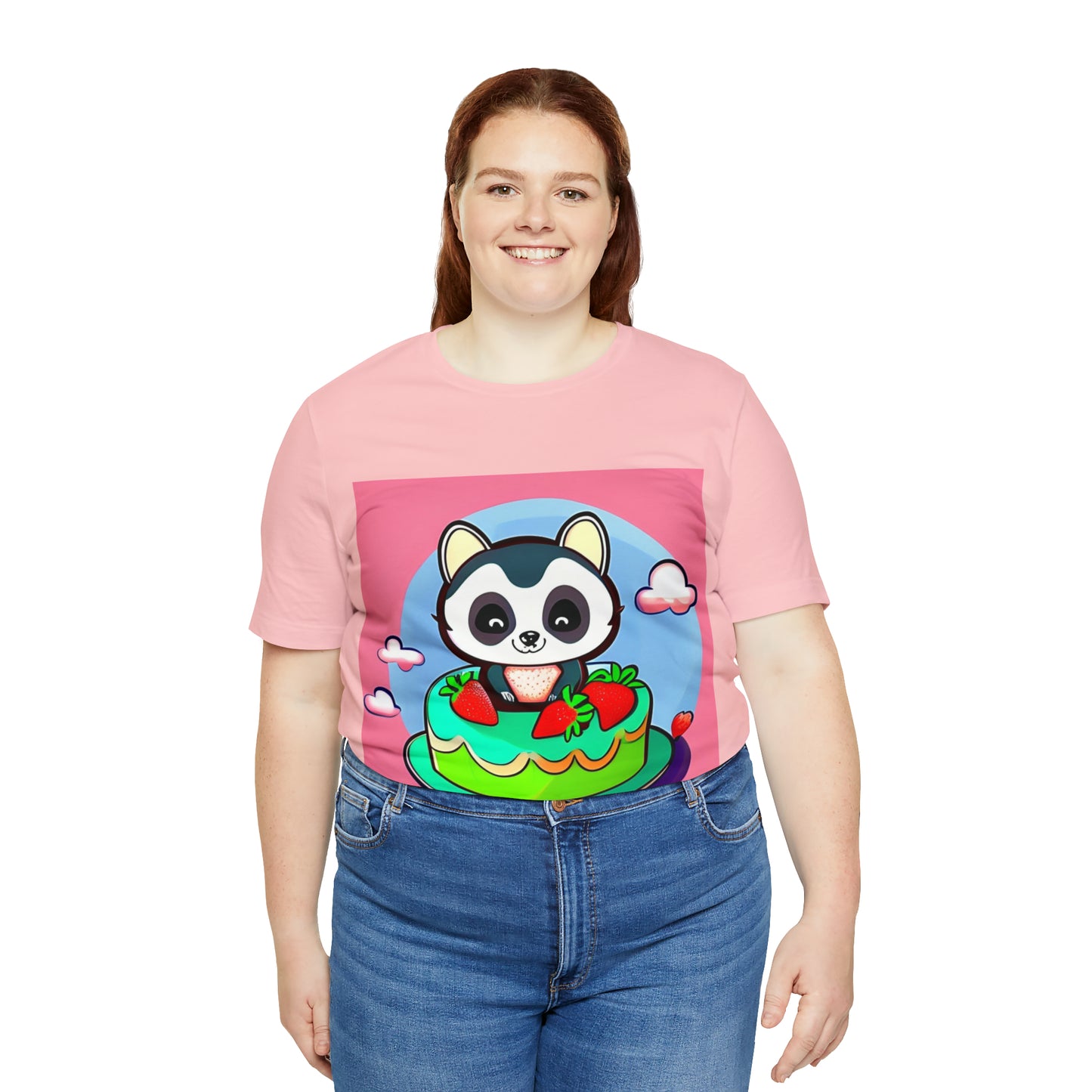 Raccoon Strawberry short cake