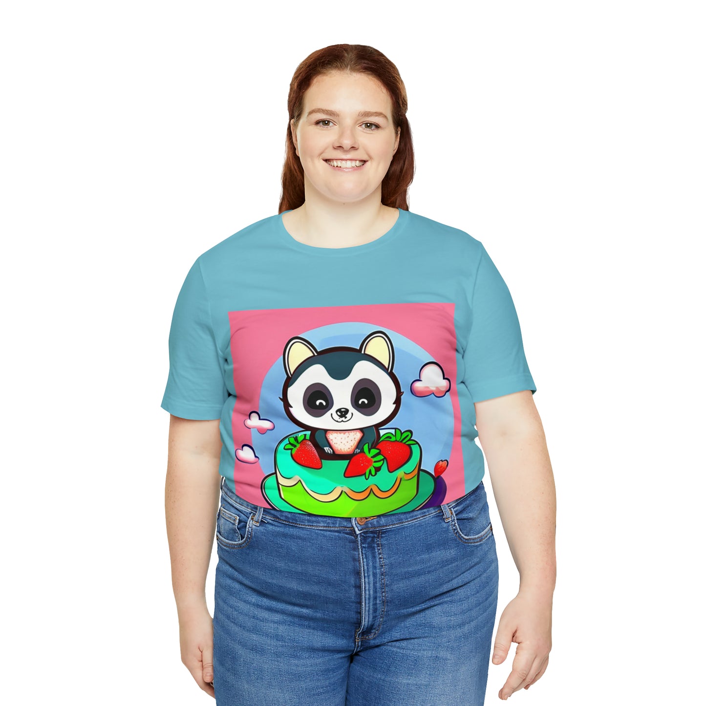 Raccoon Strawberry short cake