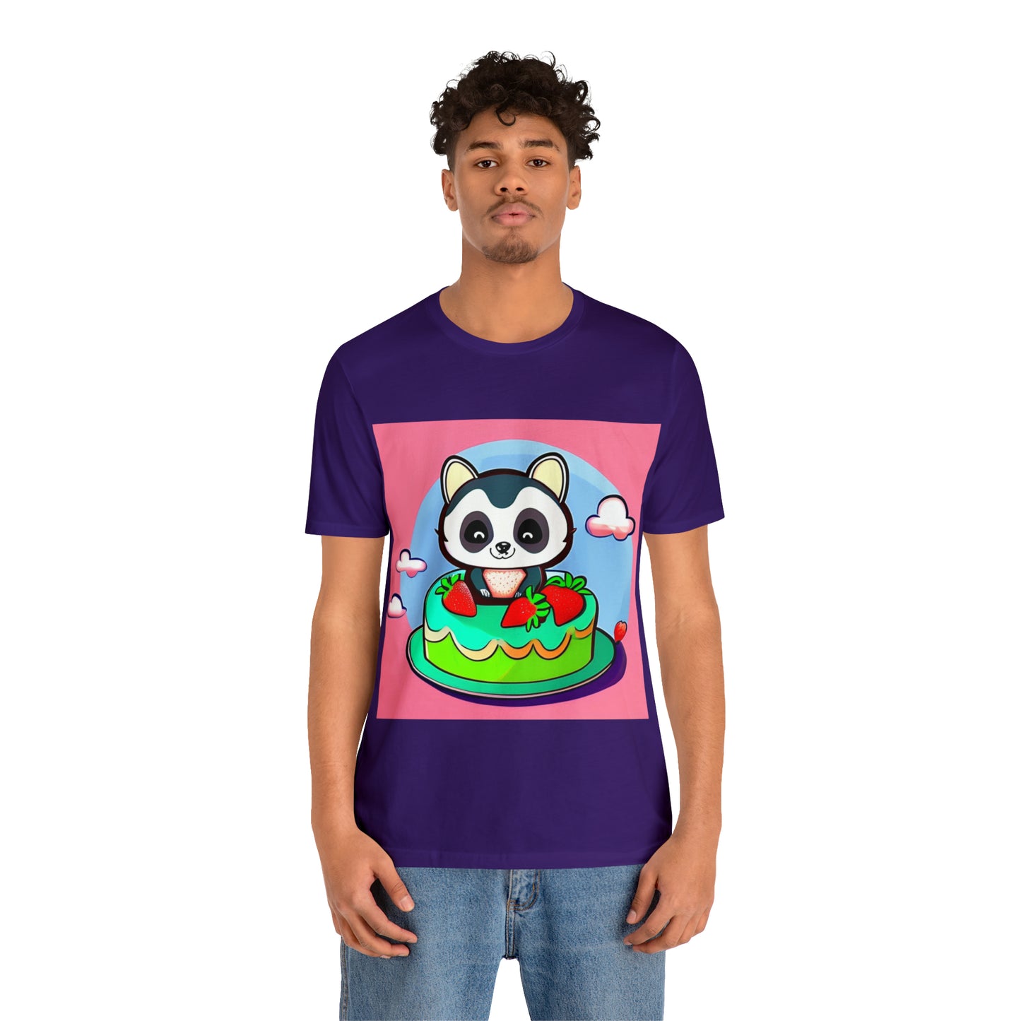 Raccoon Strawberry short cake