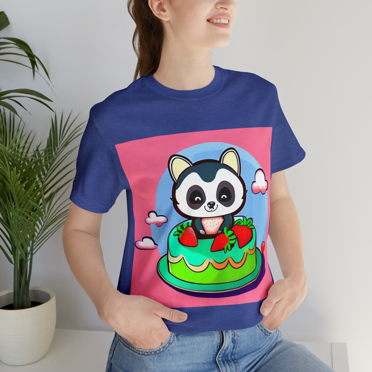 Raccoon Strawberry short cake