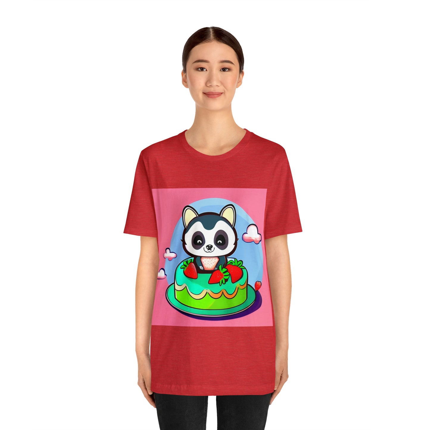 Raccoon Strawberry short cake