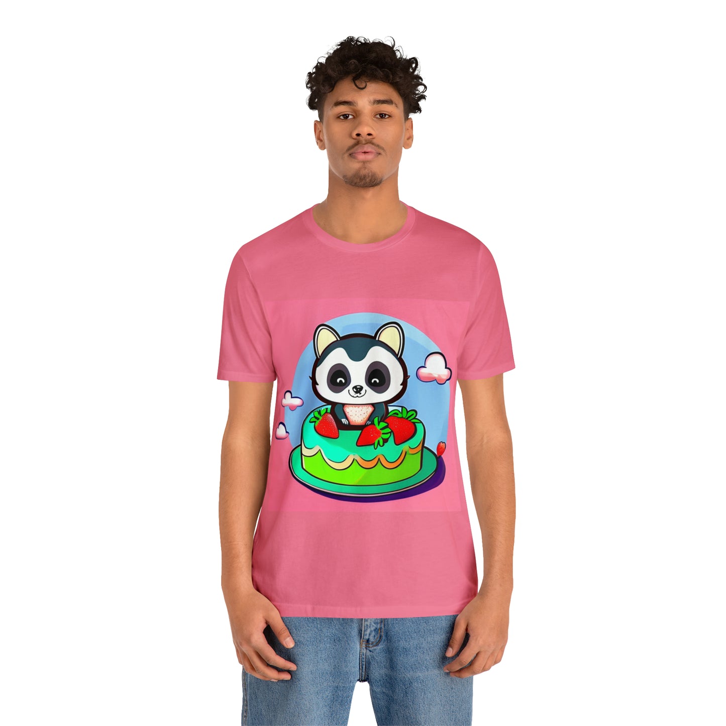 Raccoon Strawberry short cake