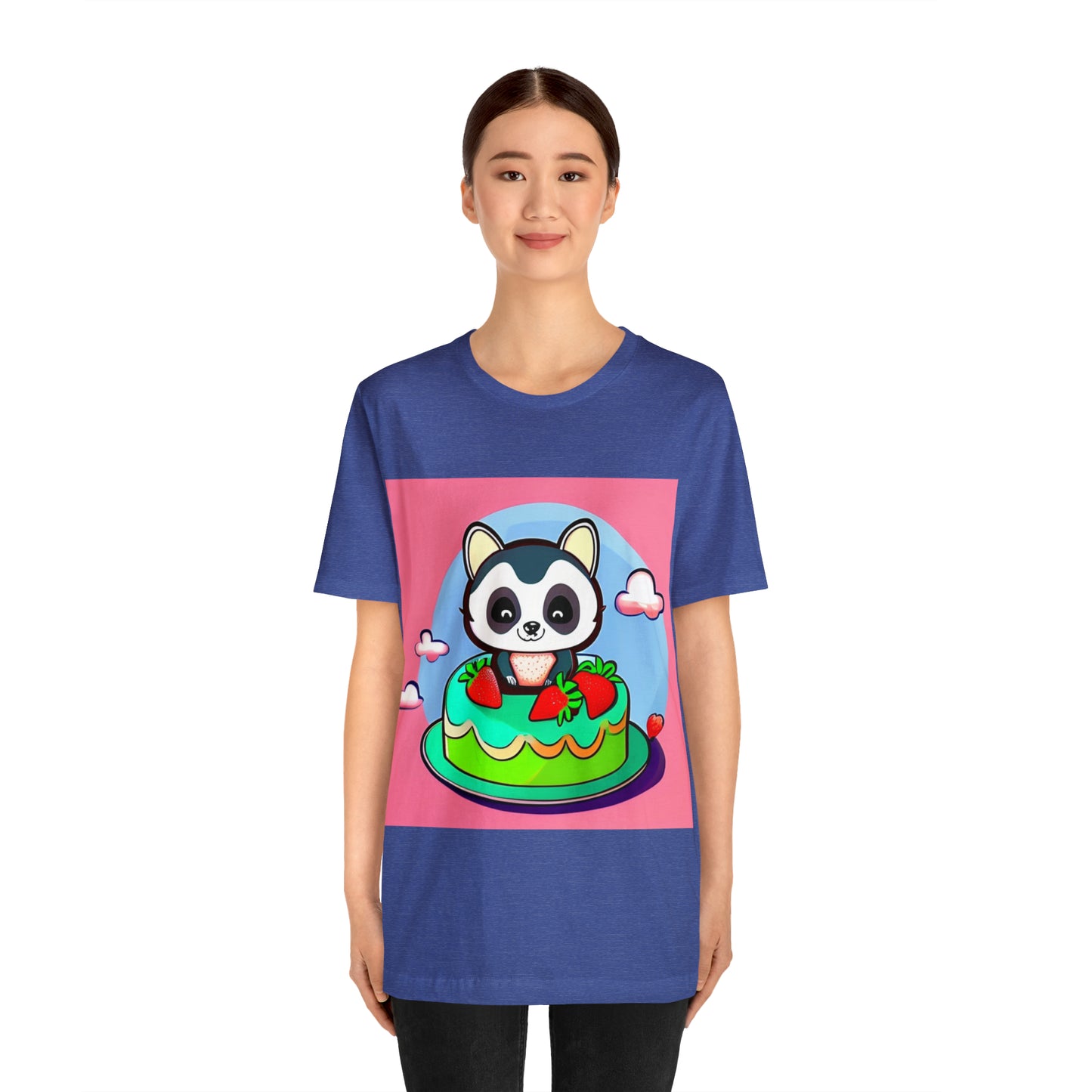 Raccoon Strawberry short cake