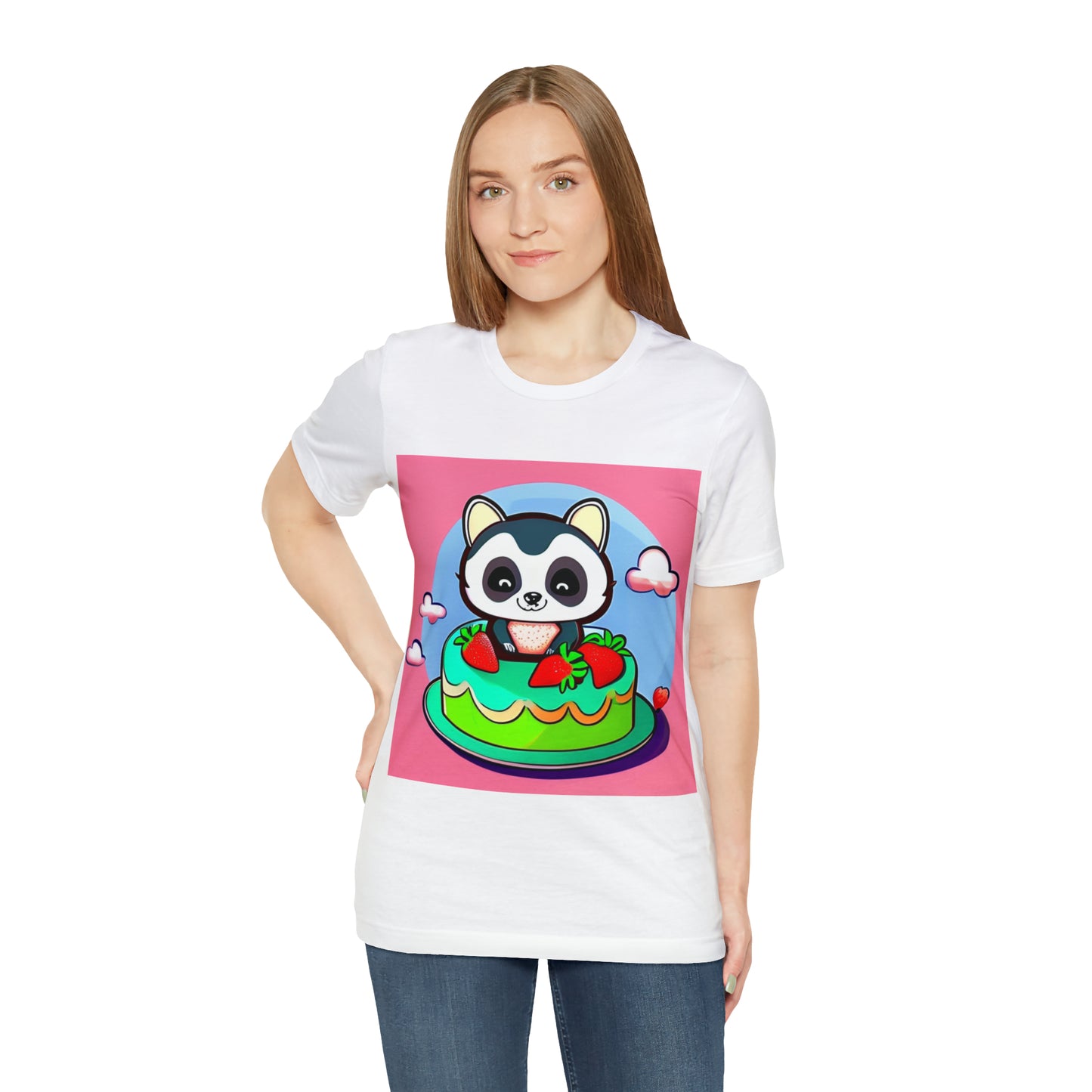 Raccoon Strawberry short cake