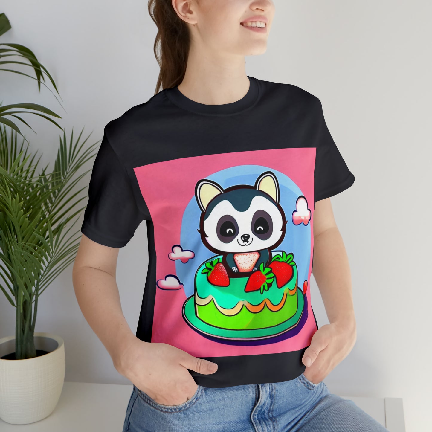 Raccoon Strawberry short cake