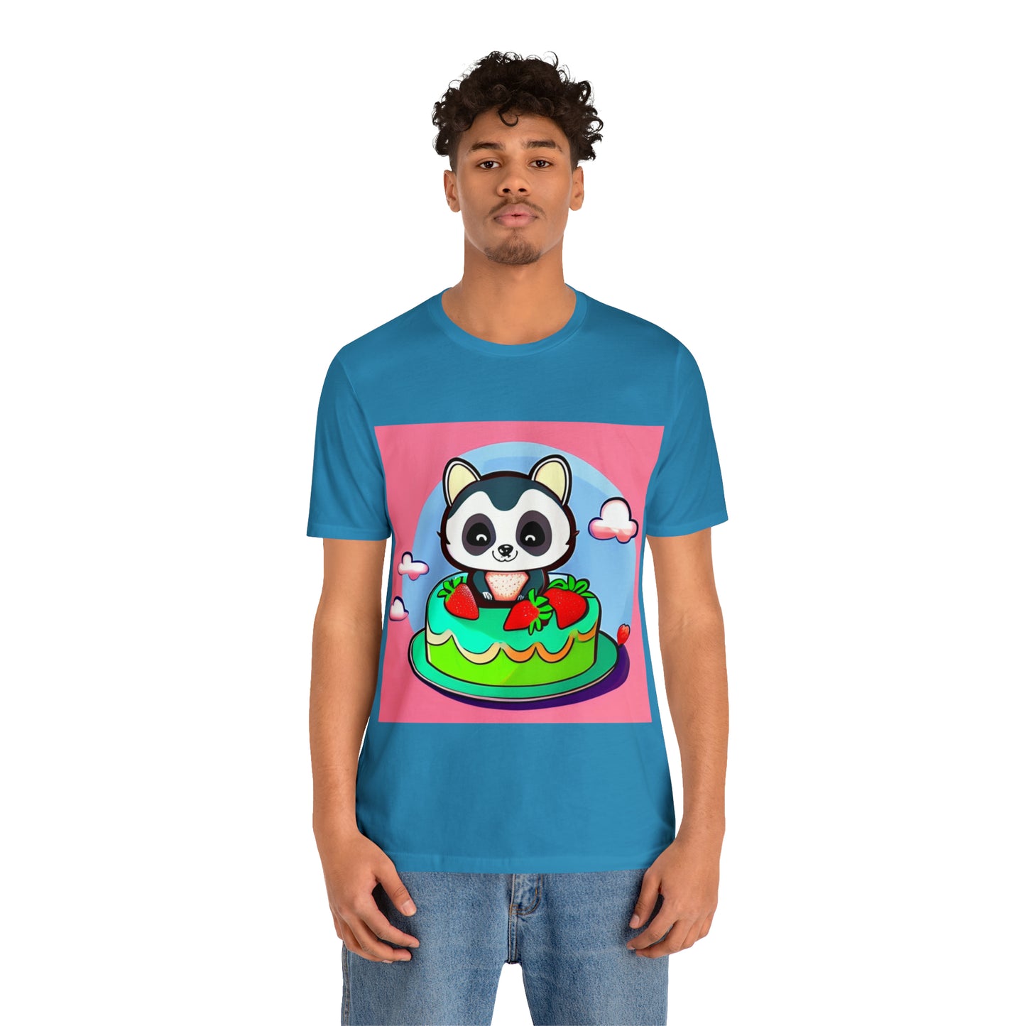 Raccoon Strawberry short cake