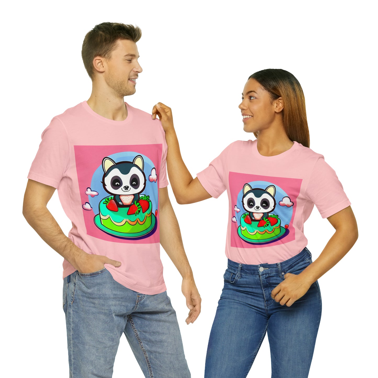 Raccoon Strawberry short cake