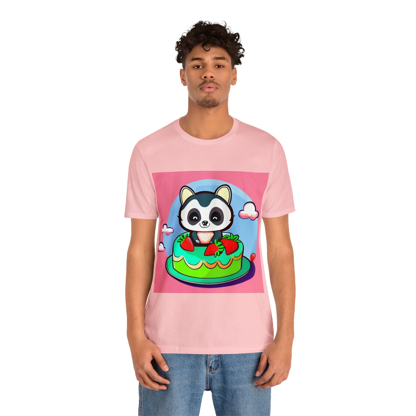 Raccoon Strawberry short cake