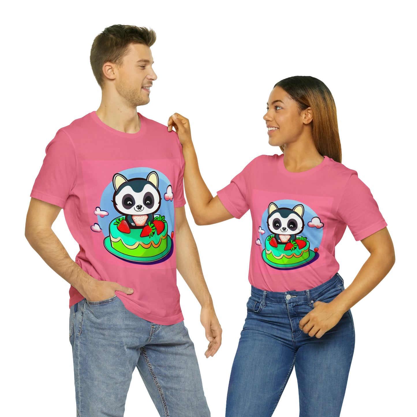 Raccoon Strawberry short cake