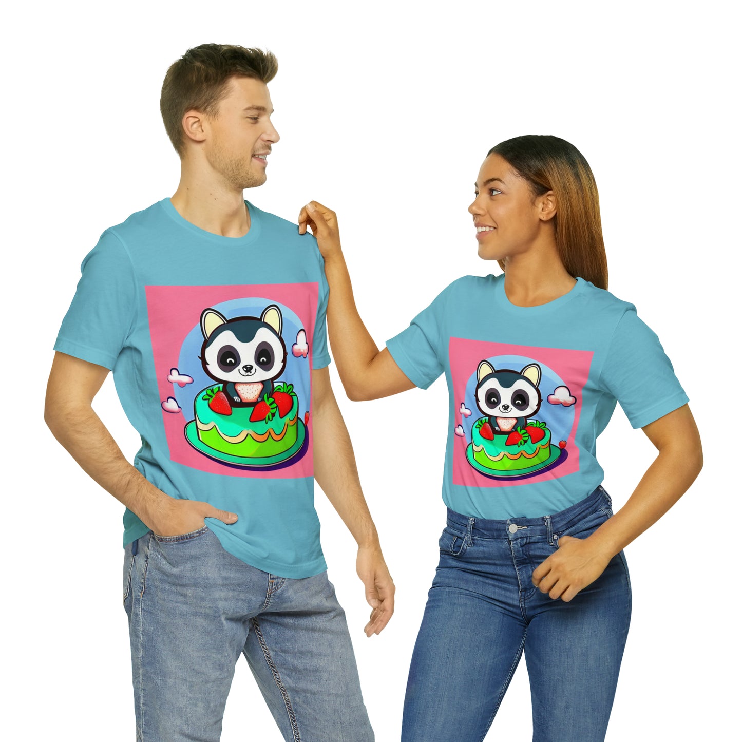 Raccoon Strawberry short cake