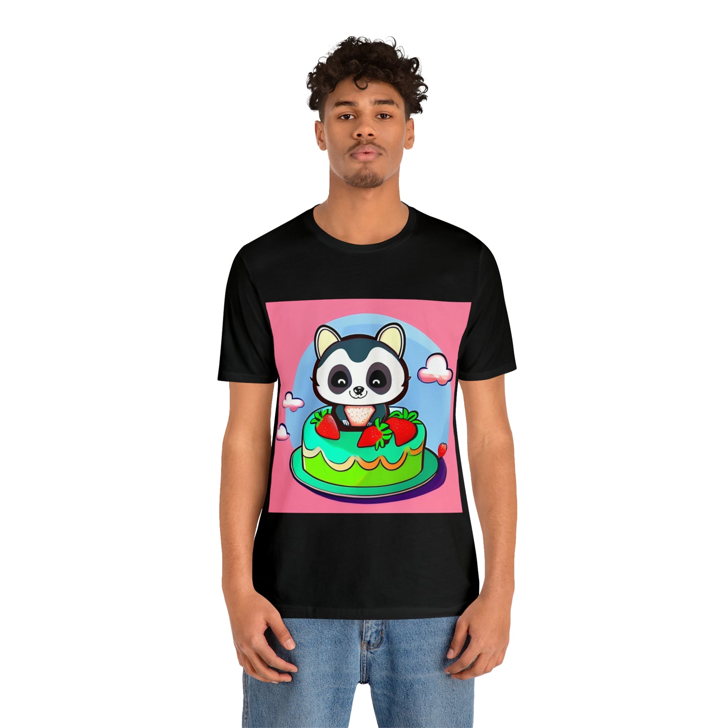 Raccoon Strawberry short cake