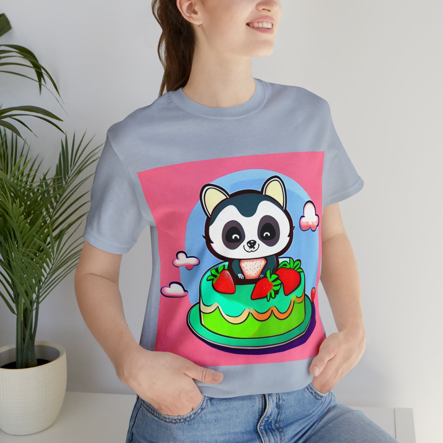 Raccoon Strawberry short cake