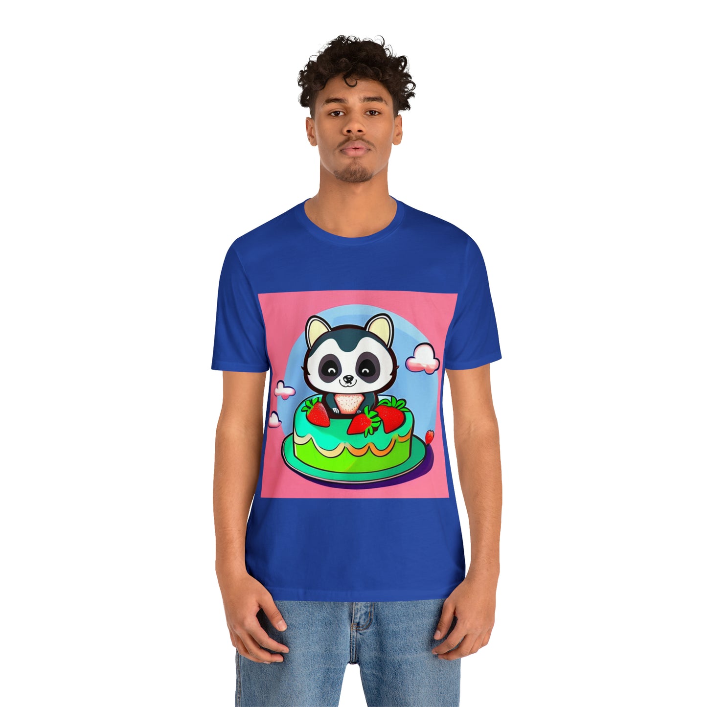 Raccoon Strawberry short cake