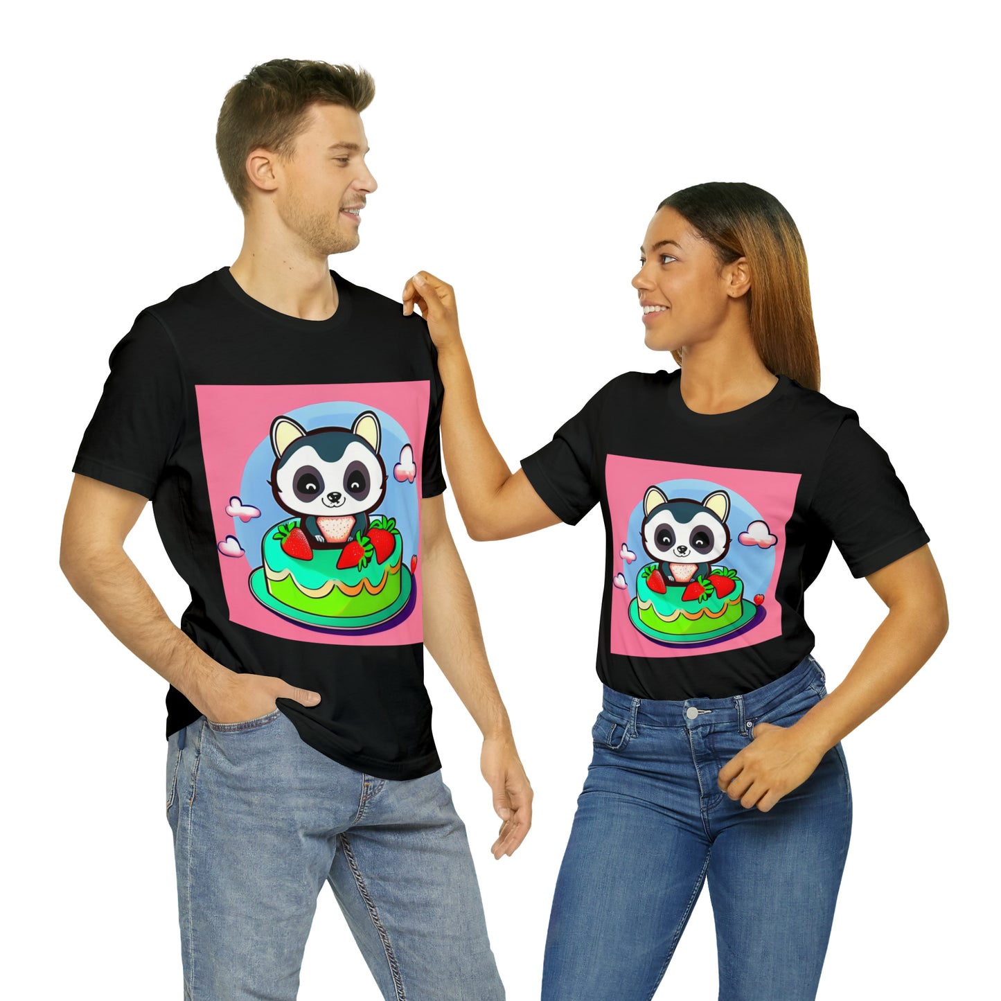 Raccoon Strawberry short cake