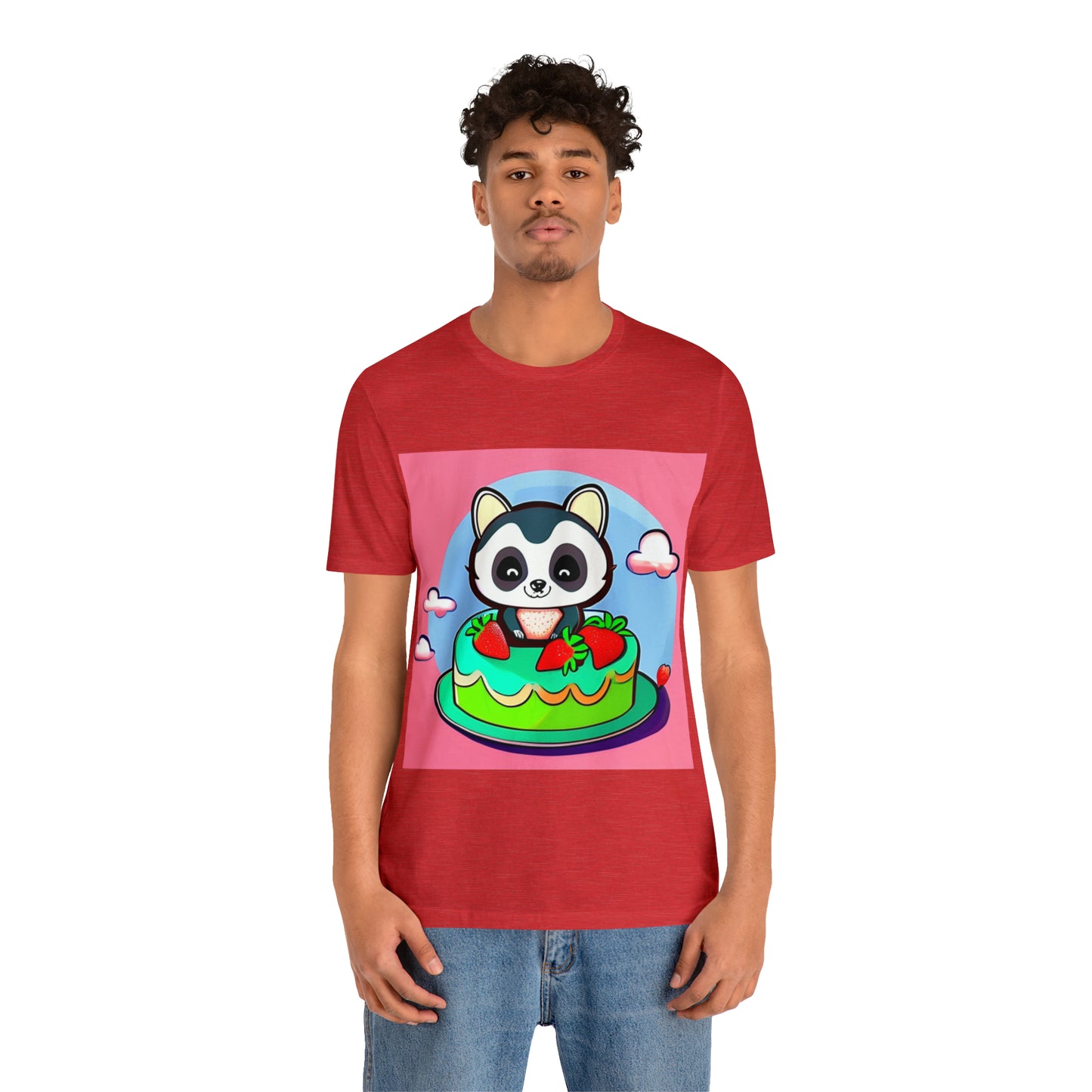 Raccoon Strawberry short cake
