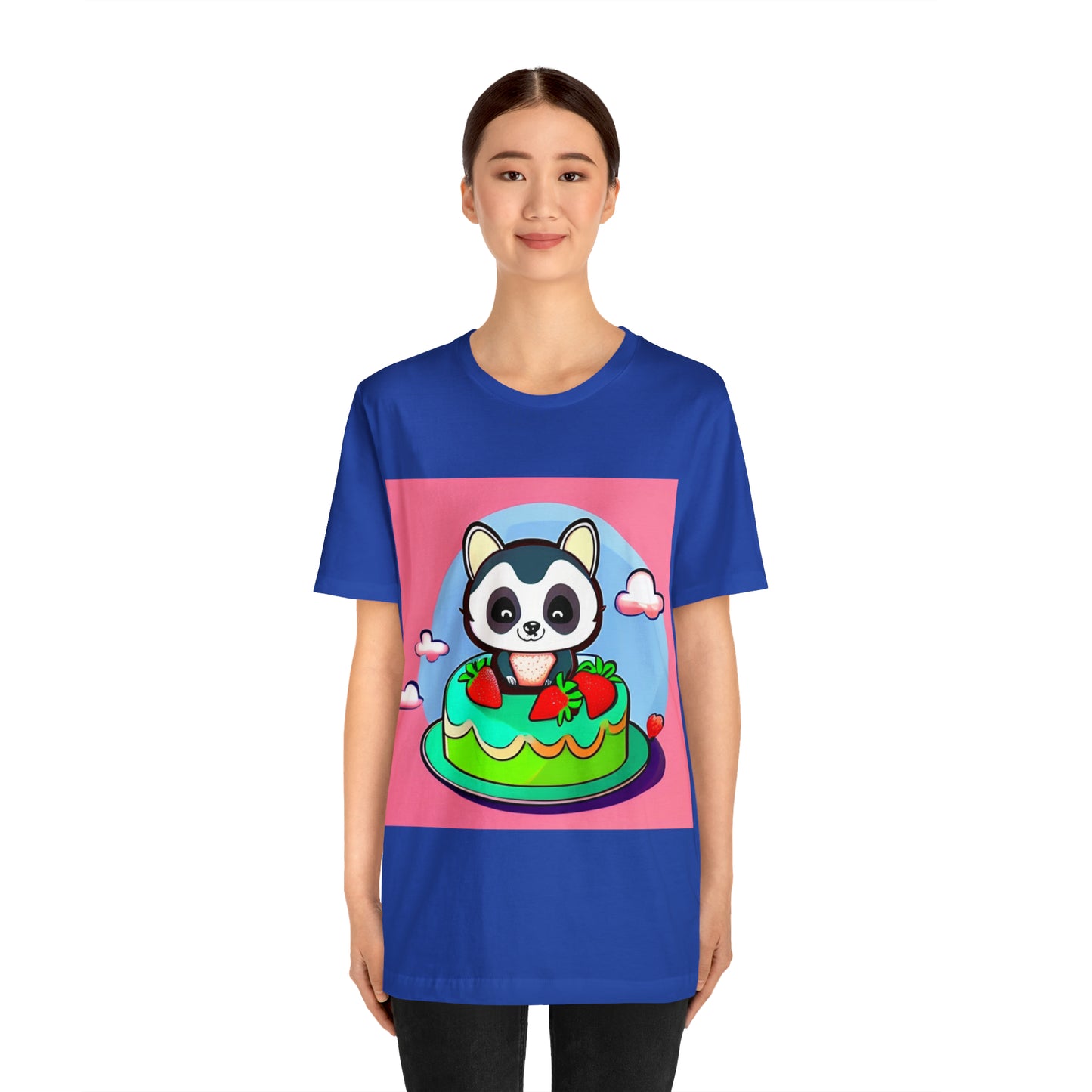 Raccoon Strawberry short cake