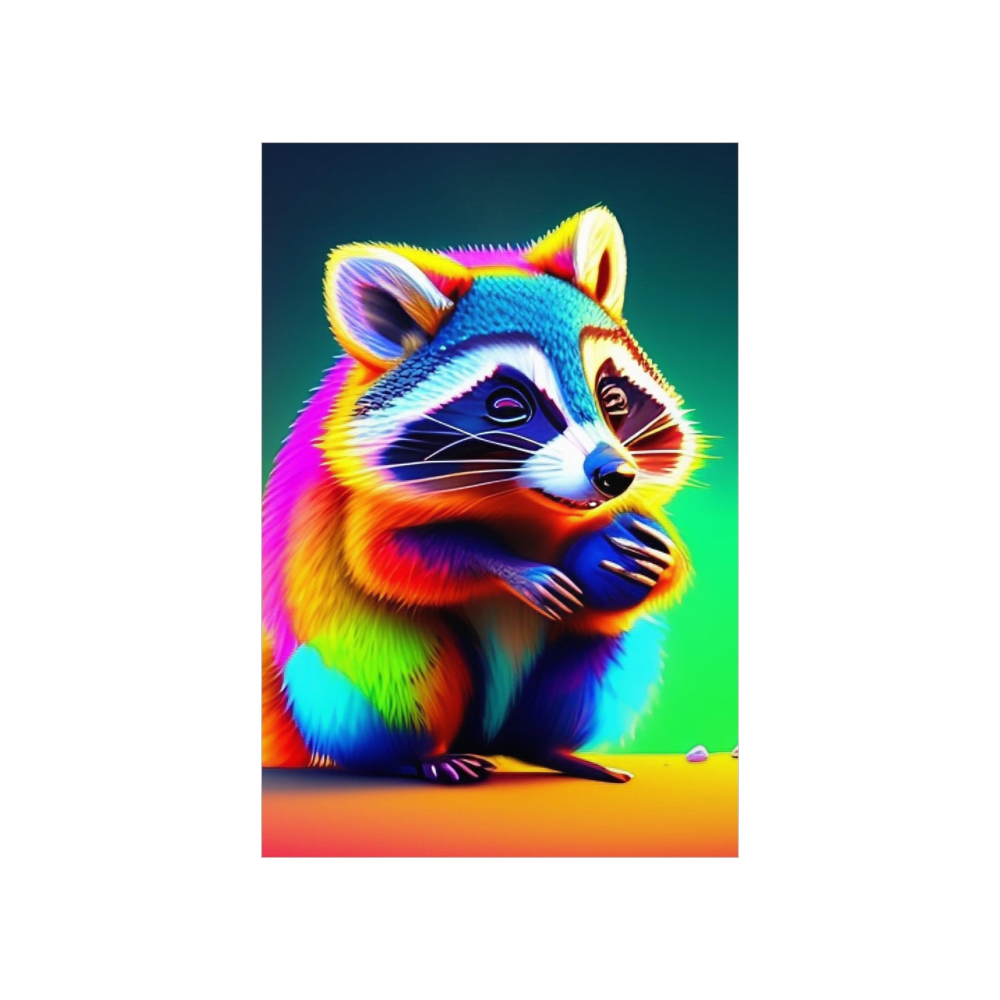 Raccoon vibes poster