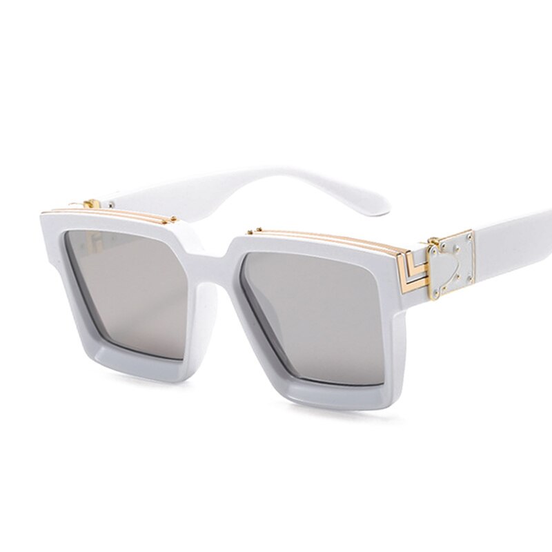 Luxury Square Sunglasses Designer Mirror Travel Sun Glasses