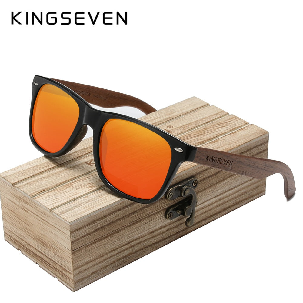 KINGSEVEN Brand 2022 Fashion Handmade Natural Wooden Sunglasses