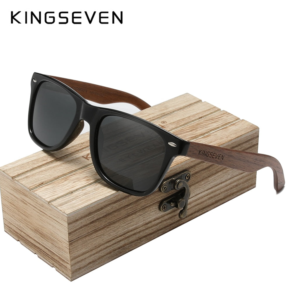 KINGSEVEN Brand 2022 Fashion Handmade Natural Wooden Sunglasses