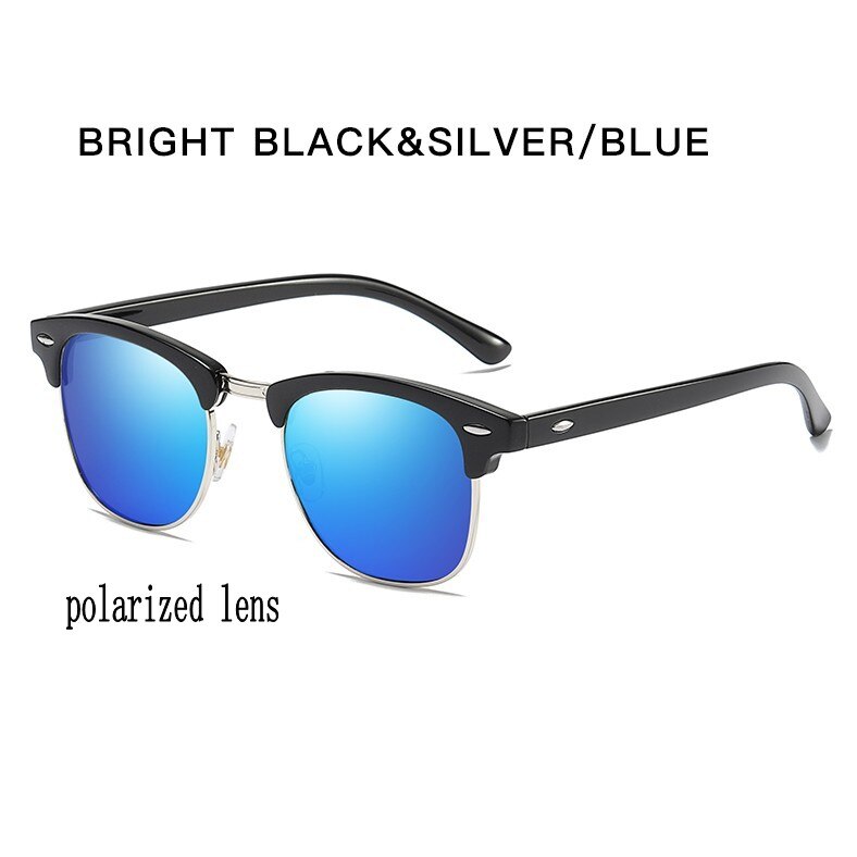 Polarized Sunglasses Semi Rimless Retro