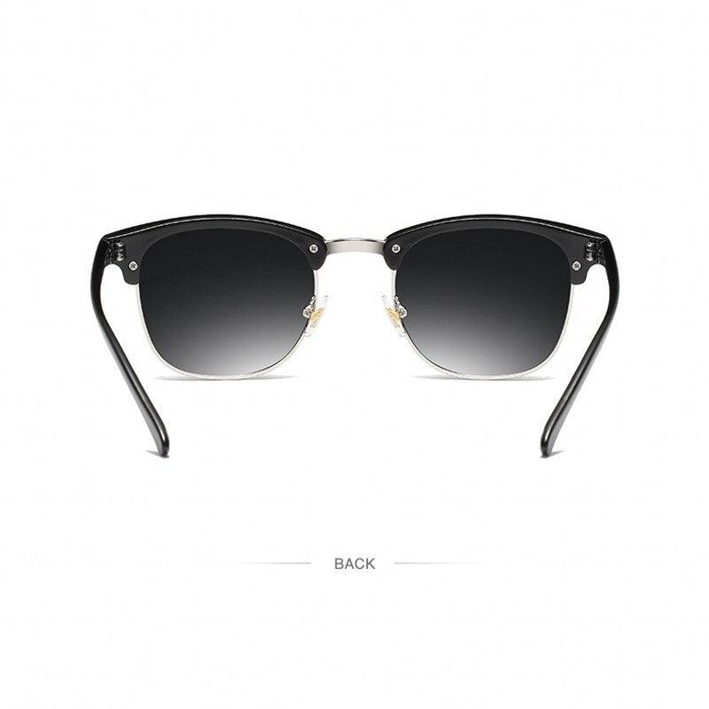 Polarized Sunglasses Semi Rimless Retro