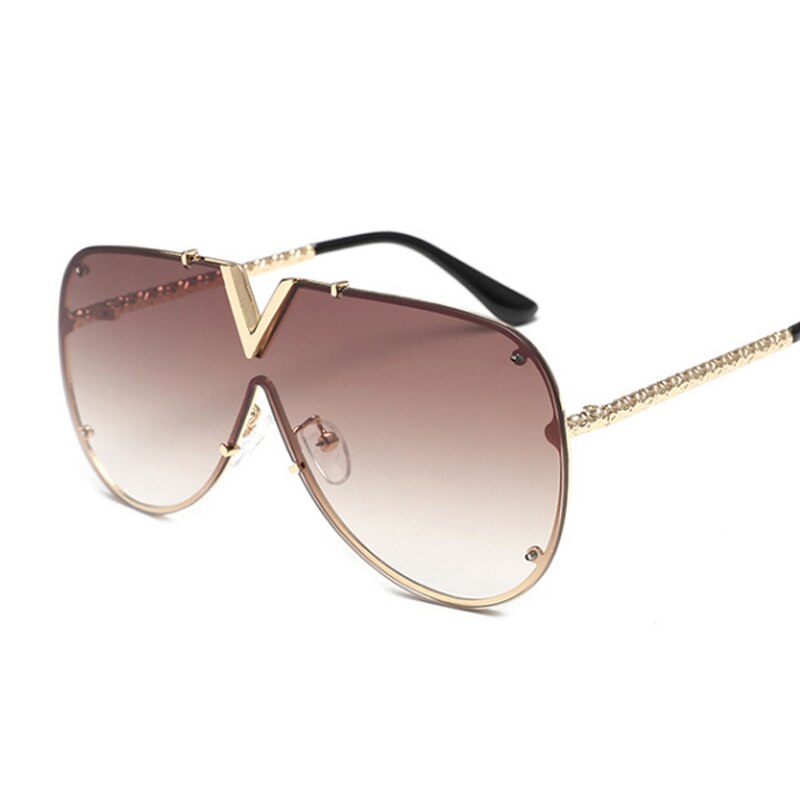 New Fashion Pilot Sunglasses Oversized Metal Luxury Sun Glasses