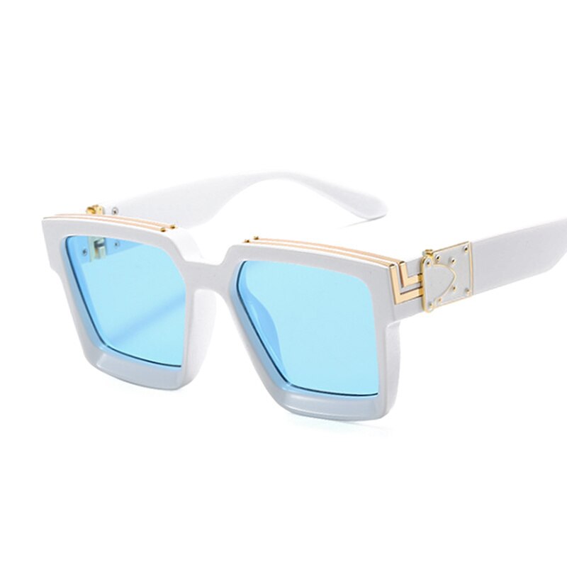 Luxury Square Sunglasses Designer Mirror Travel Sun Glasses