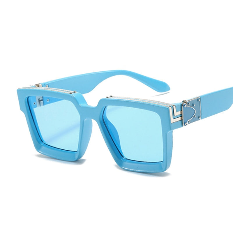 Luxury Square Sunglasses Designer Mirror Travel Sun Glasses