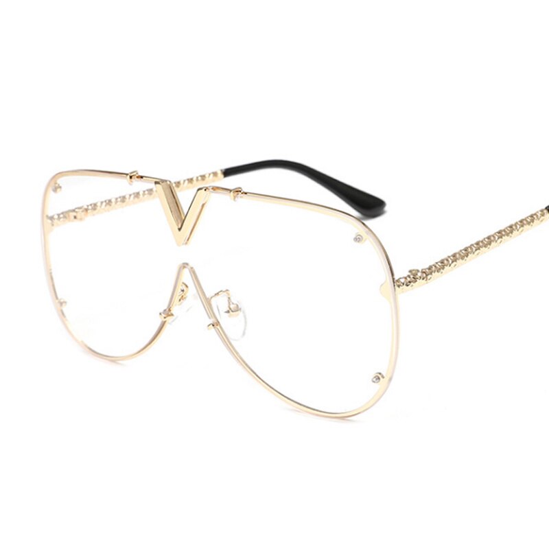 New Fashion Pilot Sunglasses Oversized Metal Luxury Sun Glasses