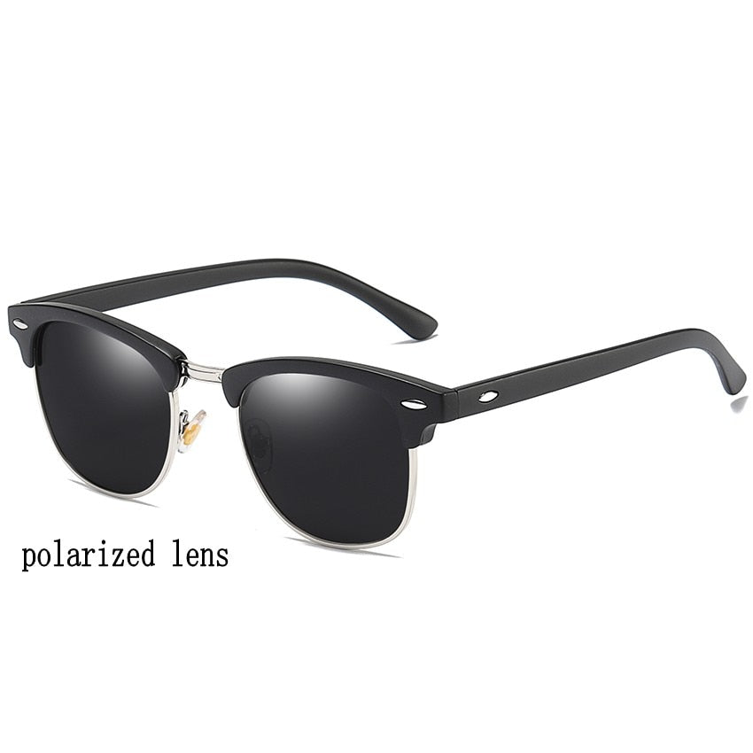 Polarized Sunglasses Semi Rimless Retro