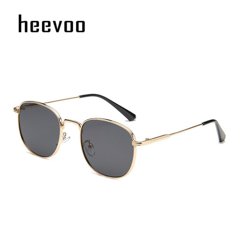 Vintage Small Round Square Sunglasses Metal Frame