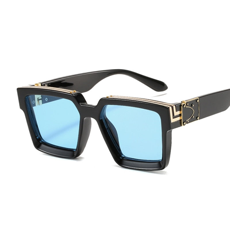 Luxury Square Sunglasses Designer Mirror Travel Sun Glasses