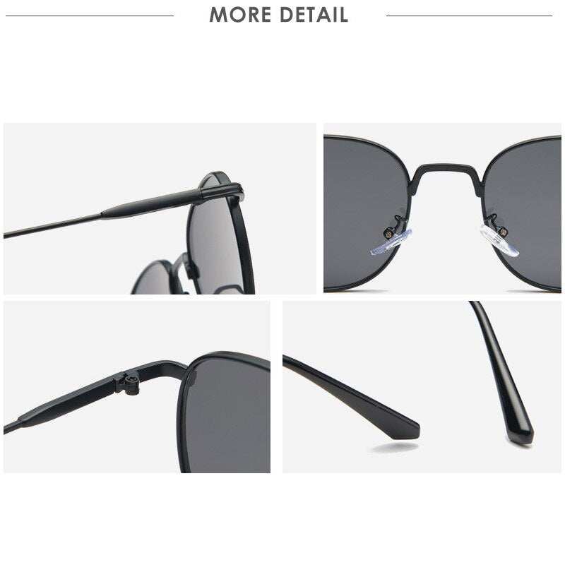 Vintage Small Round Square Sunglasses Metal Frame