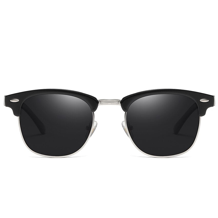 Polarized Sunglasses Semi Rimless Retro