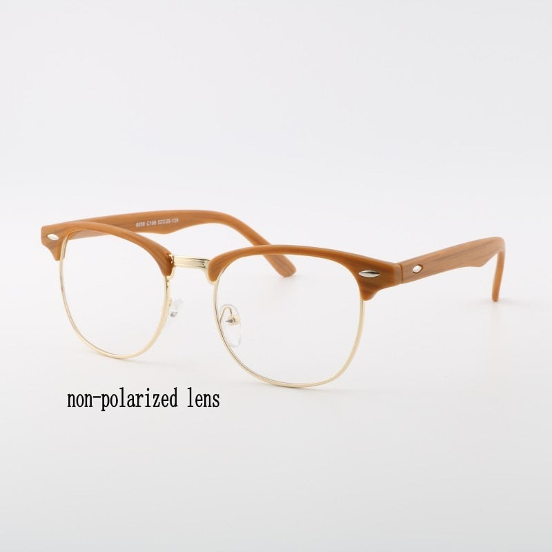 Polarized Sunglasses Semi Rimless Retro