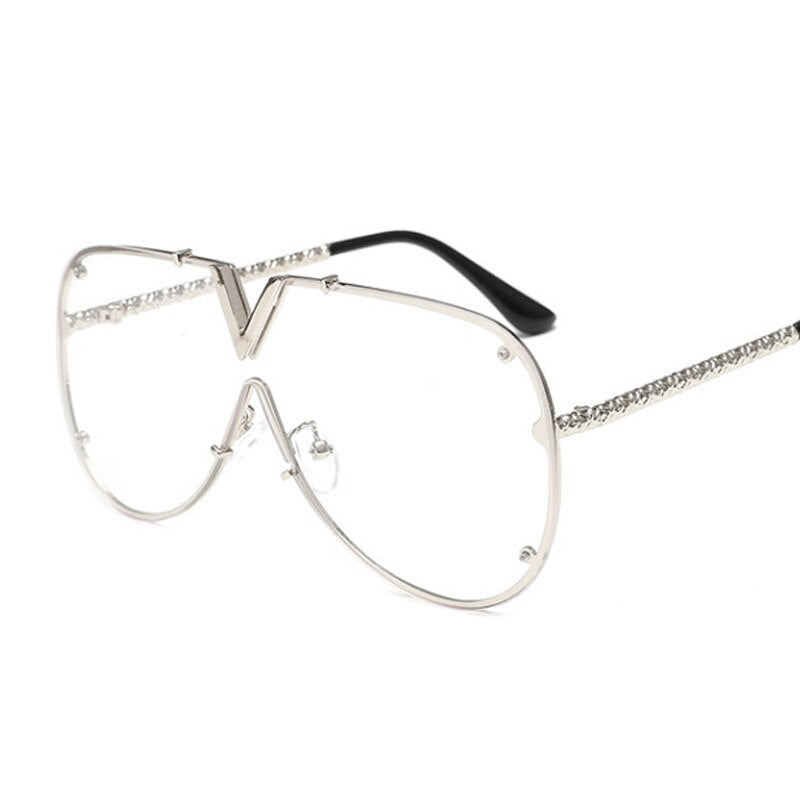 New Fashion Pilot Sunglasses Oversized Metal Luxury Sun Glasses