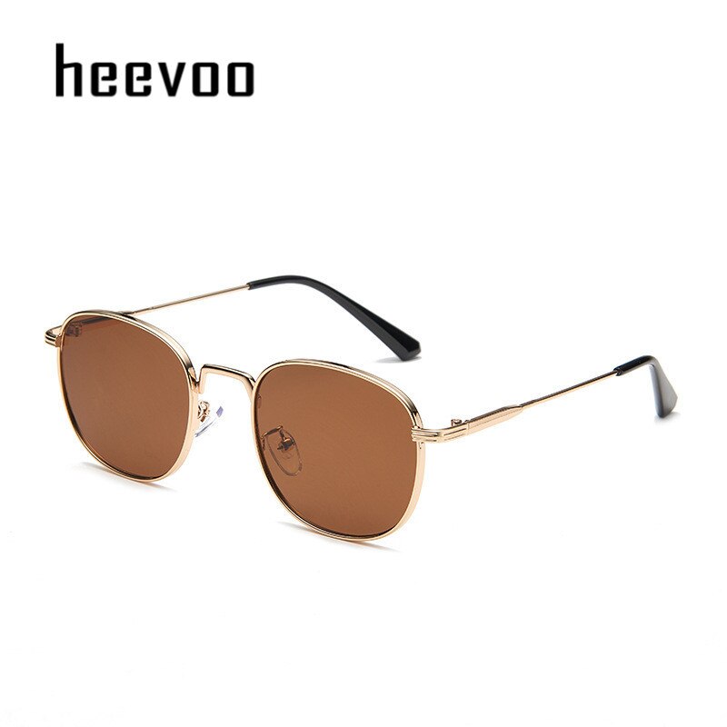 Vintage Small Round Square Sunglasses Metal Frame