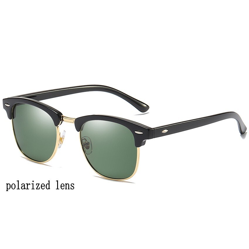 Polarized Sunglasses Semi Rimless Retro