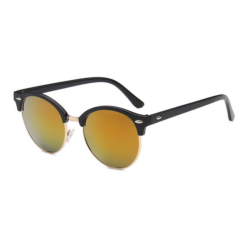 Round Retro Half Frame Summer Style Sun Glasses