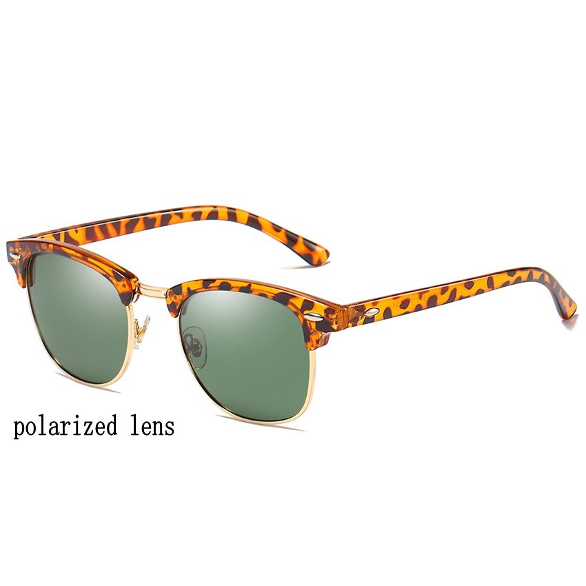 Polarized Sunglasses Semi Rimless Retro
