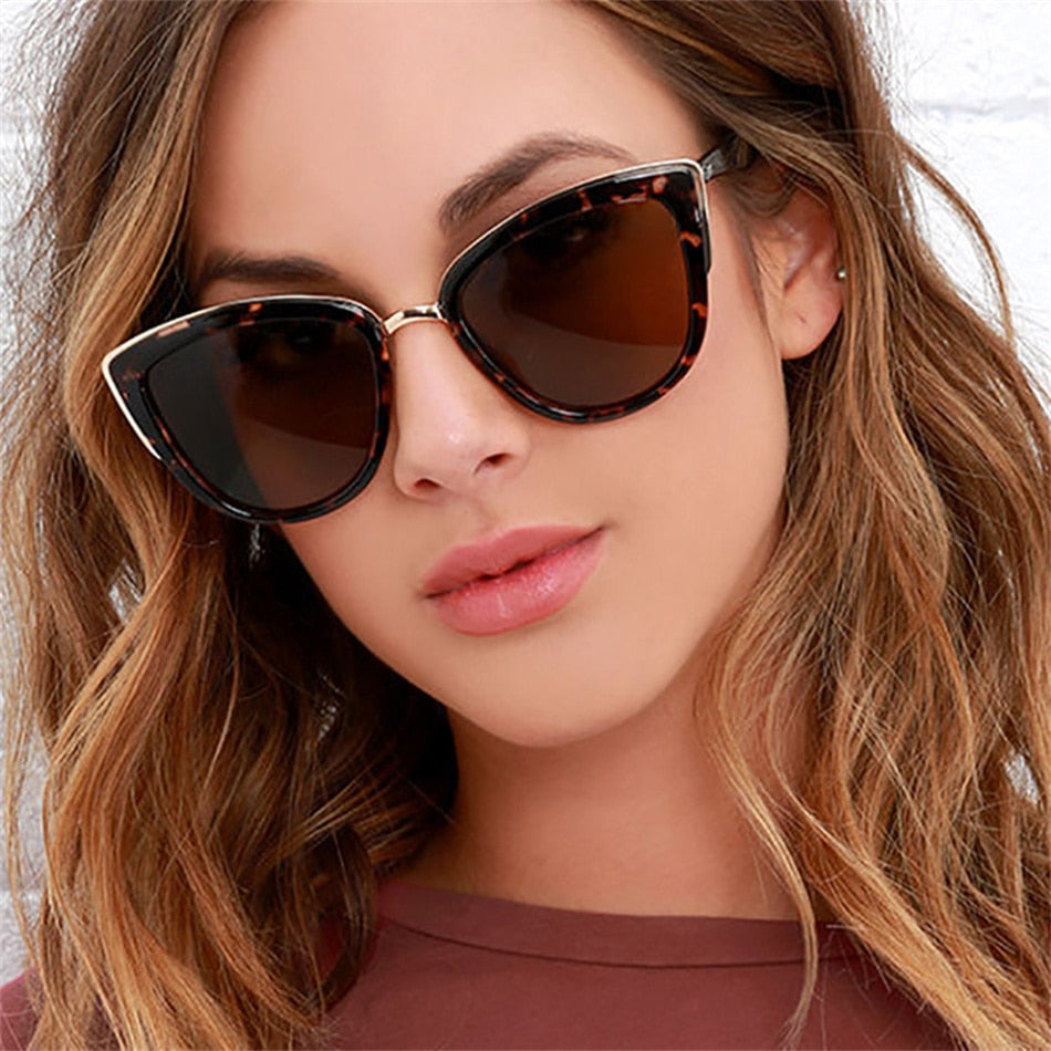 Retro Cateye Sunglasses Vintage Gradient Glasses