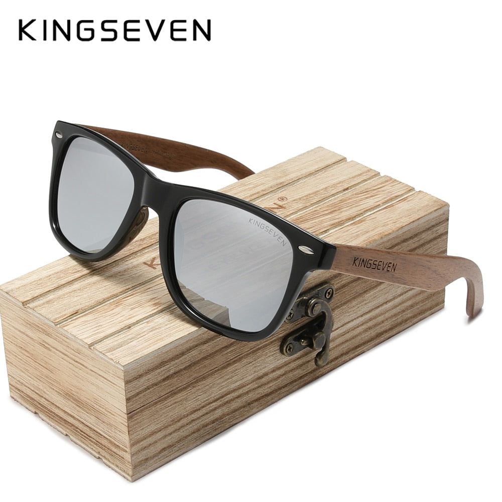 KINGSEVEN Brand 2022 Fashion Handmade Natural Wooden Sunglasses